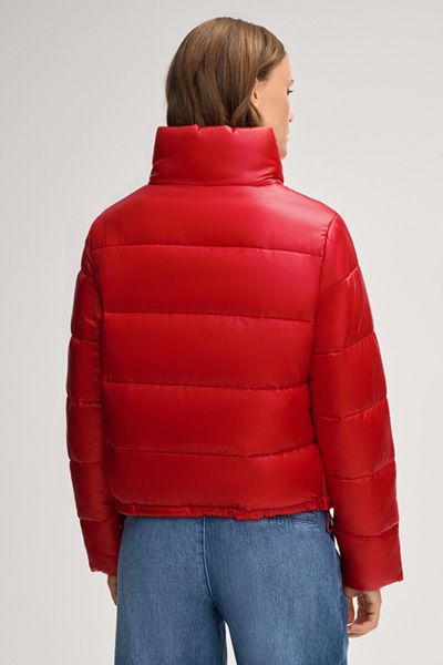 Kurze Steppjacke mit Stehkragen