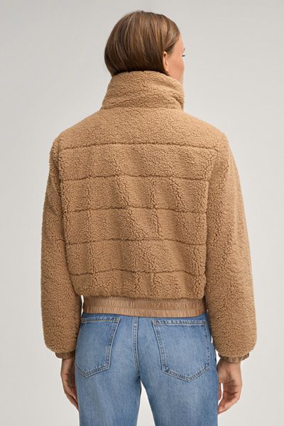 Gesteppte Teddy-Fleece-Jacke mit Reißverschluss