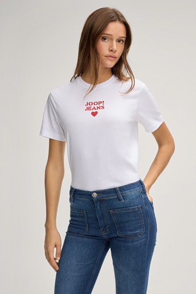 Baumwoll-T-Shirt mit Logo und Herz