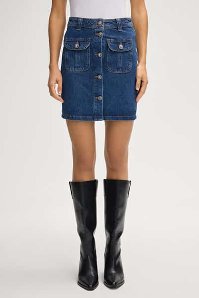 Jeans-Minirock mit Knopfleiste