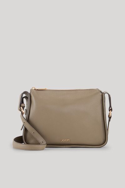 Schultertasche aus genarbtem Leder