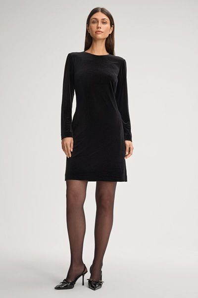 Elegantes Samtkleid in A-Linie