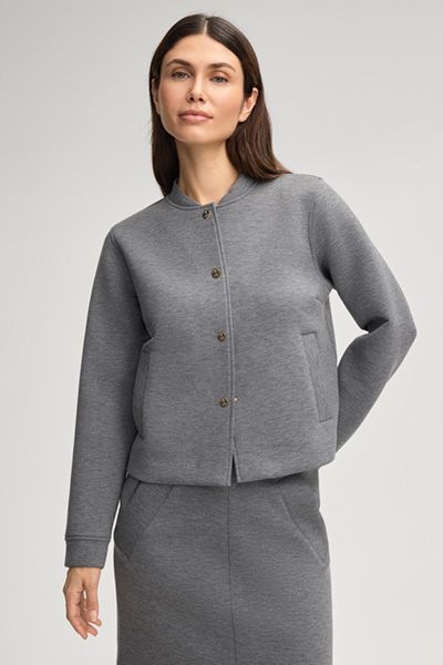 Minimalistische Sweatjacke mit Knopfleiste