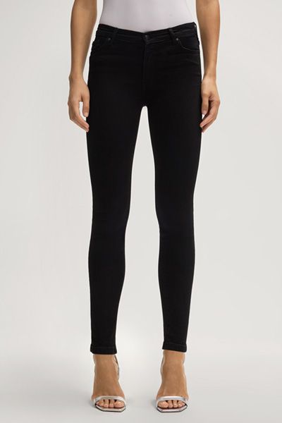 High-Waist Skinny-Jeans im Five-Pocket-Stil