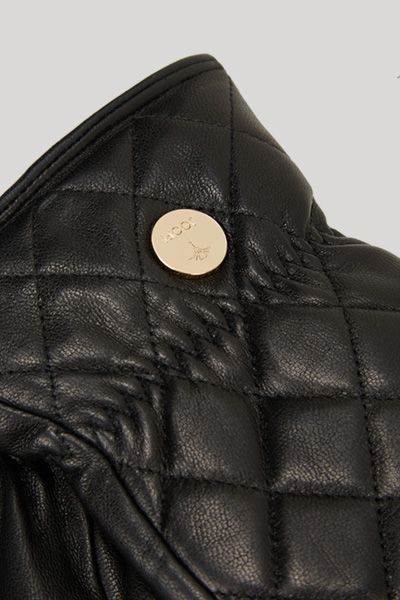 Elegante Lederhandschuhe mit Diamantsteppung