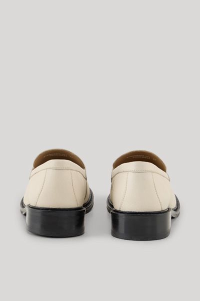 Leder-Loafer mit goldener Hardware