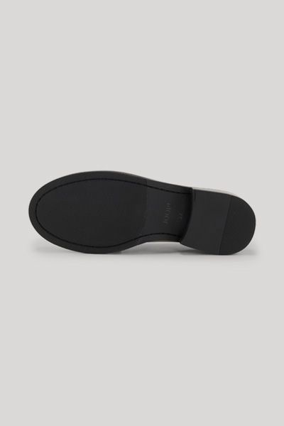 Leder-Loafer mit goldener Hardware