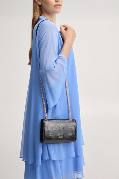 Elegante strukturierte Kunstleder Clutch
