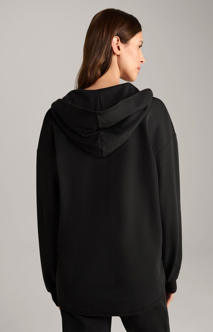 Relaxter Hoodie mit V-Ausschnitt und Logo-Tape