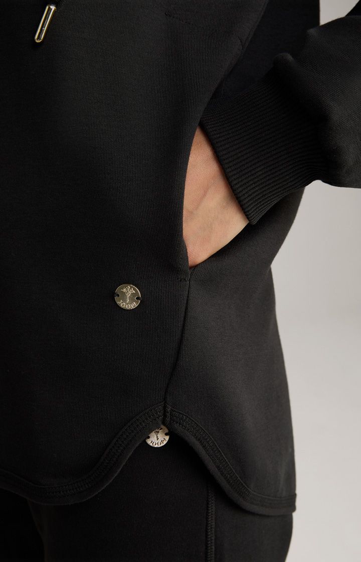 Relaxter Hoodie mit V-Ausschnitt und Logo-Tape