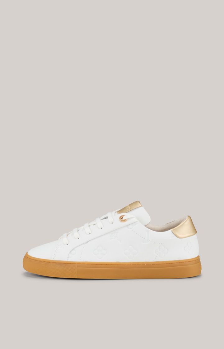 Geprägte Leder-Sneaker mit Gummisohle