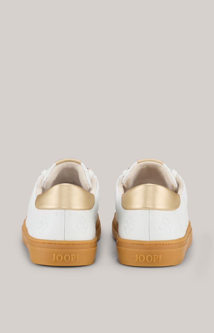 Geprägte Leder-Sneaker mit Gummisohle
