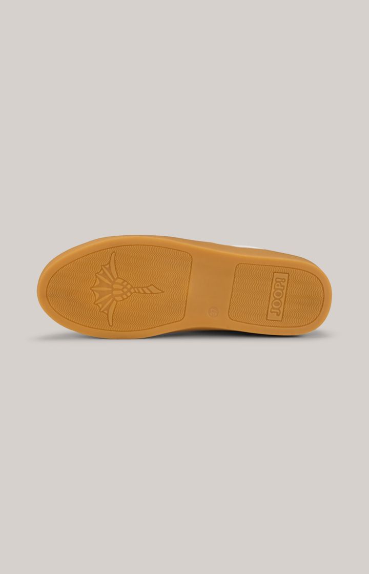 Geprägte Leder-Sneaker mit Gummisohle