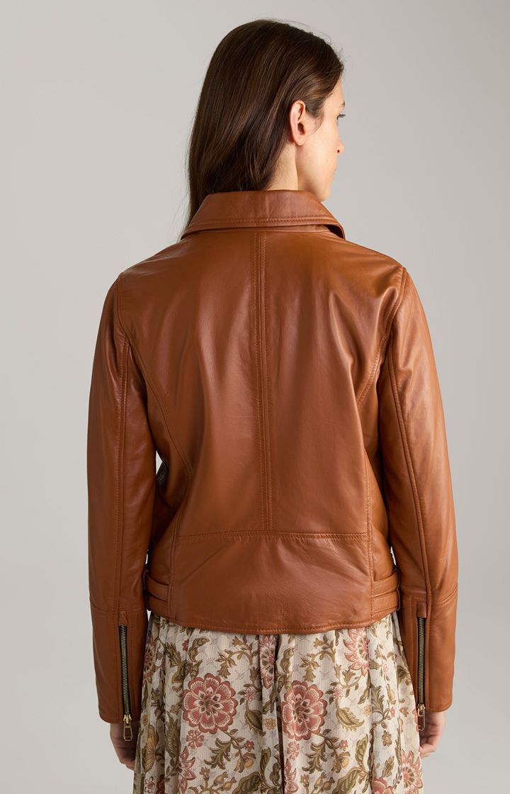 Asymmetrische Bikerjacke mit Gürtel