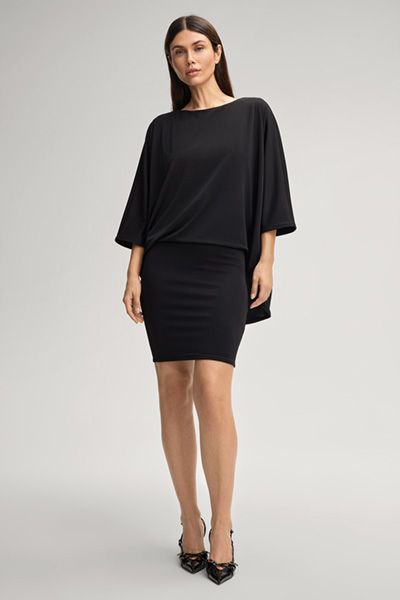 Lagenlook Mini-Kleid aus Jersey-Crêpe