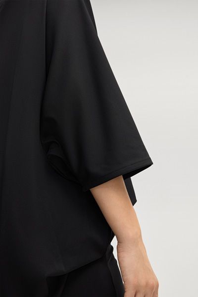 Lagenlook Mini-Kleid aus Jersey-Crêpe