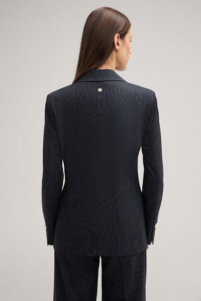 Zweireihige taillierte Nadelstreifen-Jacke