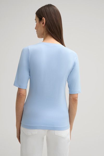 Rundhals-Shirt mit dezentem Strass-Logo