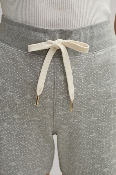 Jersey-Lounge-Shorts mit Kornblumen-Muster