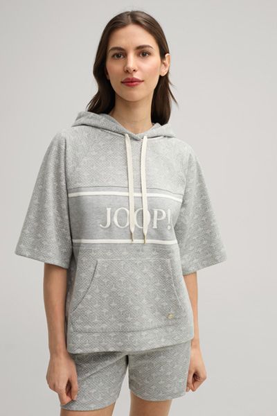 Kurzarm-Hoodie mit Monogramm-Muster