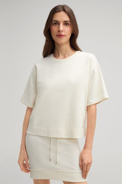 Lässiges Kurzarm-Sweatshirt aus Baumwolljersey