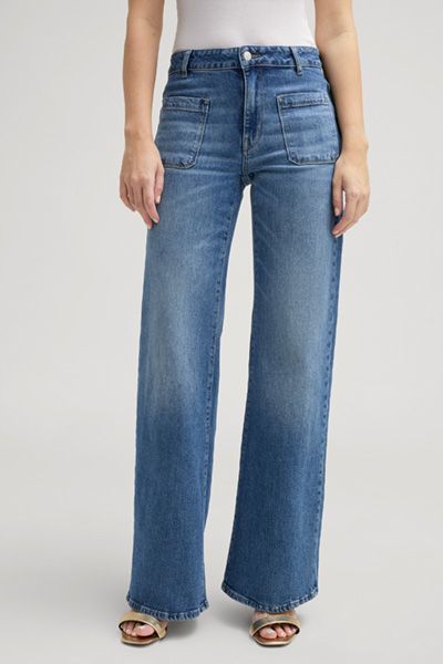 High-Waist Jeans mit weitem Bein