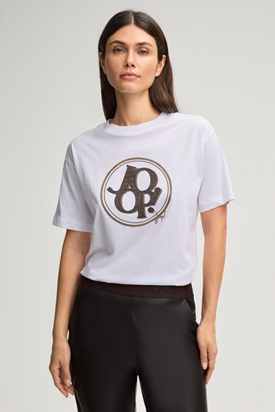 Baumwoll-T-Shirt mit ikonischem Logo-Print