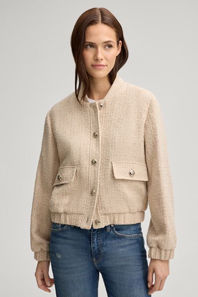 Strukturierte Tweed-Blousonjacke