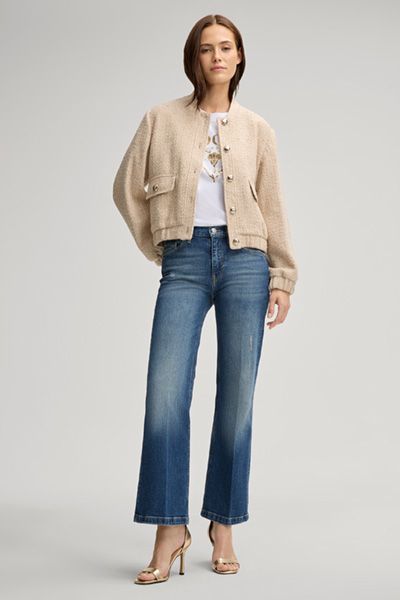 Strukturierte Tweed-Blousonjacke