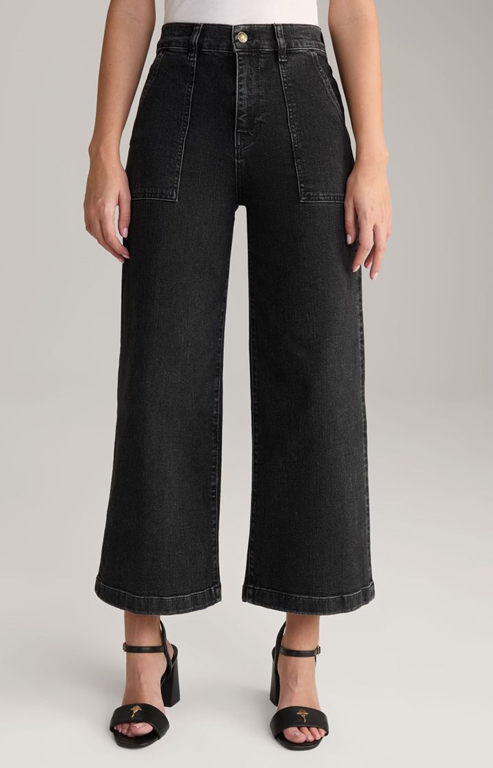 Hochtaillierte Wide Leg Jeans Kurzform