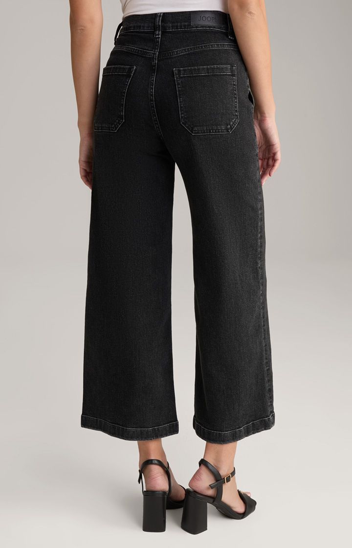 Hochtaillierte Wide Leg Jeans Kurzform