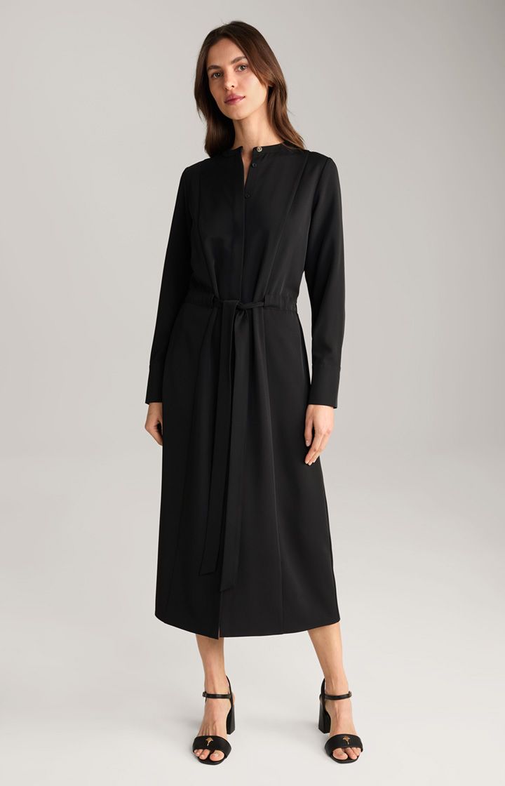 Elegantes Midi-Hemdblusenkleid mit Gürtel