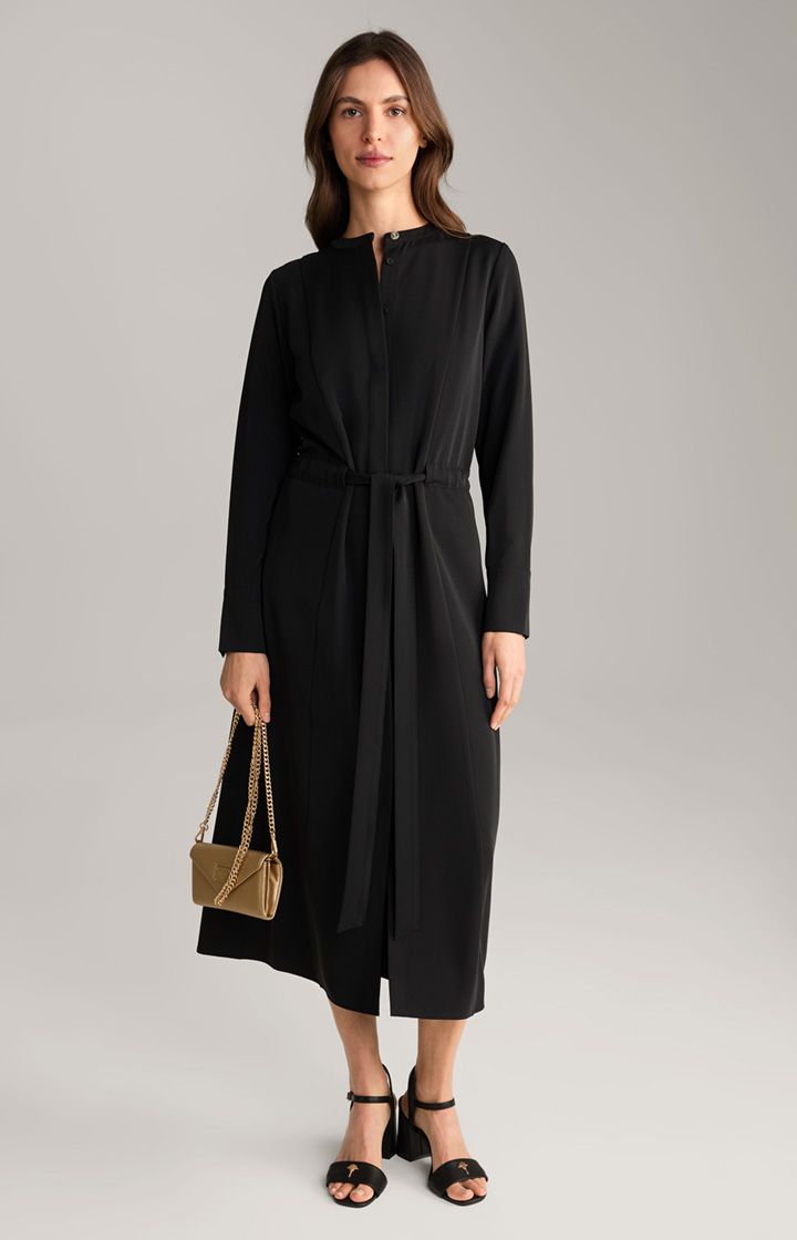 Elegantes Midi-Hemdblusenkleid mit Gürtel