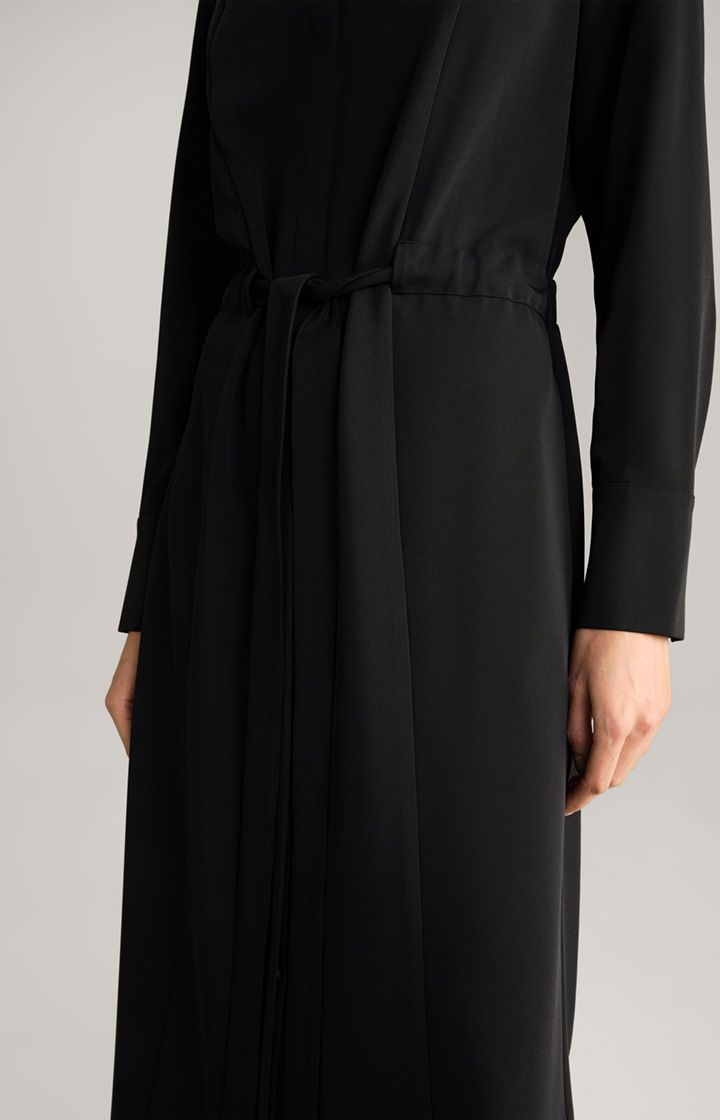 Elegantes Midi-Hemdblusenkleid mit Gürtel