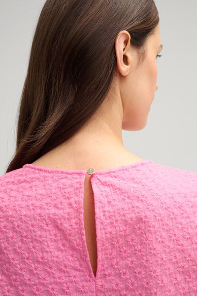 Kurzarm-Bluse aus bestickter Baumwolle