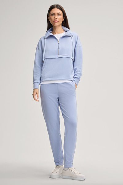 Sweatshirt mit Viertelreißverschluss und Kängurutasche