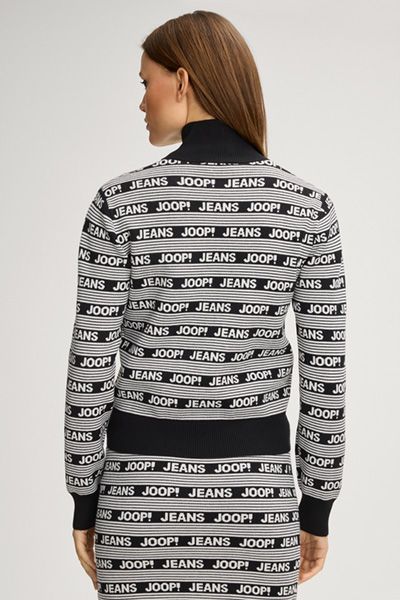 Strickjacke mit Logo-Jacquard