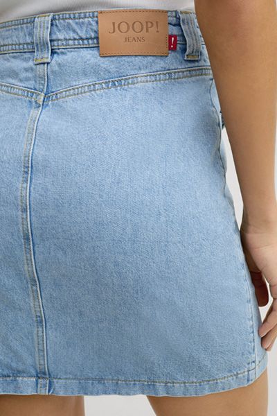 Denim-Minirock mit durchgehender Knopfleiste