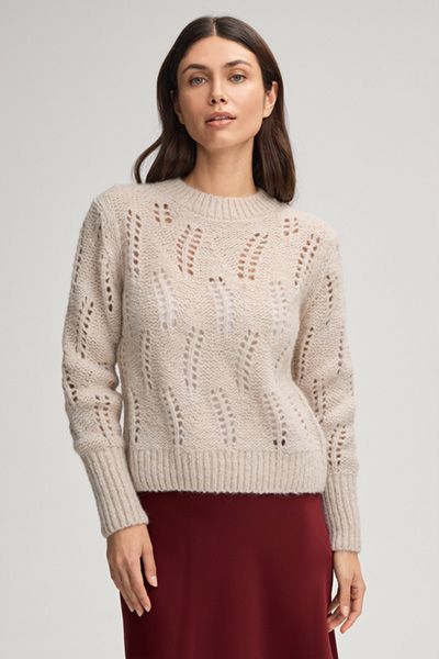 Grob gestrickter Alpaka-Woll-Pullover