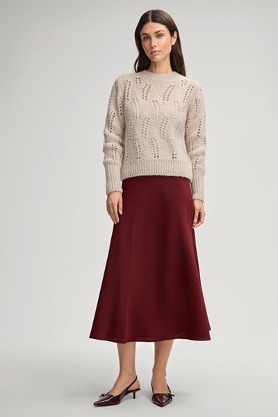 Grob gestrickter Alpaka-Woll-Pullover