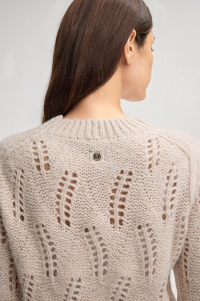 Grob gestrickter Alpaka-Woll-Pullover