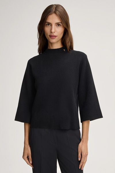 Woll-Kaschmir-Pullover mit Stehkragen