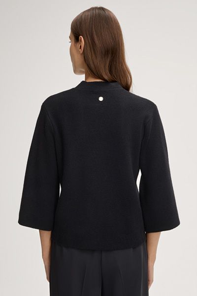 Woll-Kaschmir-Pullover mit Stehkragen