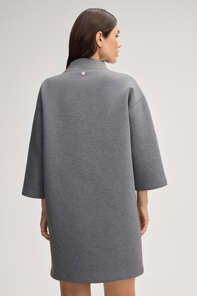 Minimalistisches Scuba-Kleid mit Stehkragen