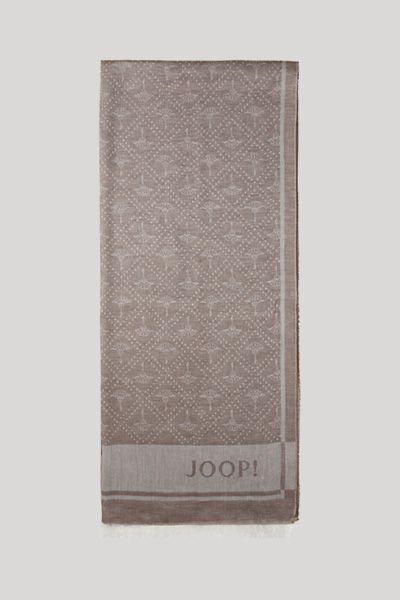Jacquard-Schal mit Kornblumenmuster und Fransen