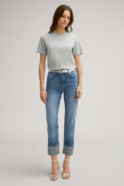 Minimalistisches Rundhals-Top aus Baumwolle