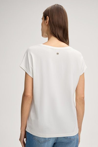 T-Shirt mit Tüll-Lage und Logo-Print