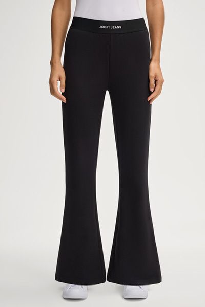 Flared Jerseyhose mit Logo-Bund