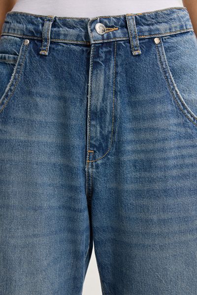 Elsa High-Waist Jeans mit Stickerei