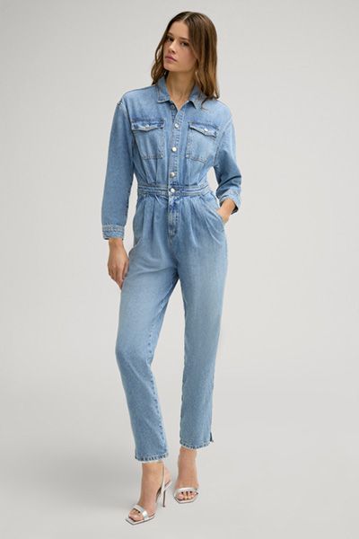 Klassischer Denim Utility Jumpsuit